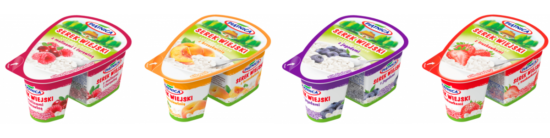 Творог зерненый Piątnica с фруктовым джемом